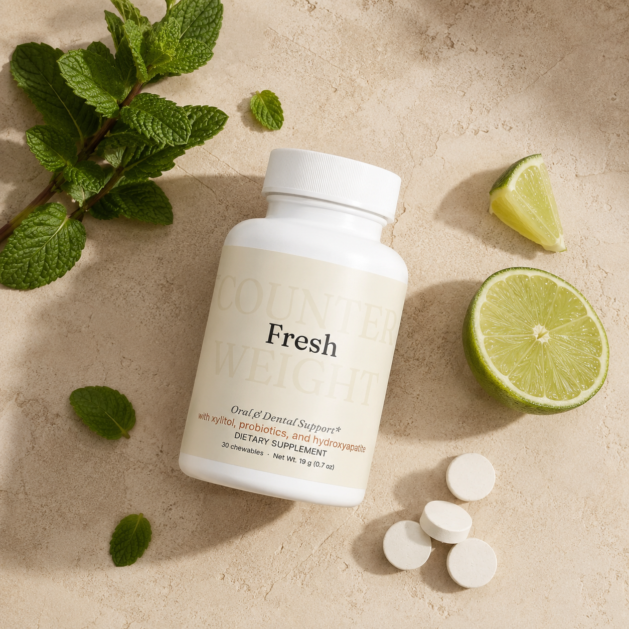 Counterweight Fresh tablets with mint and lime